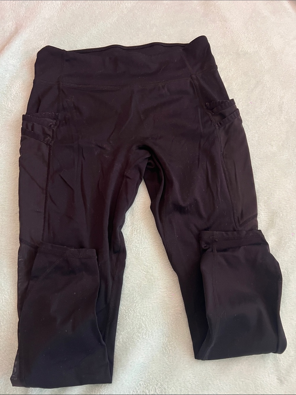 Fabletics Black Capri Leggings with Side Pockets